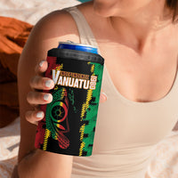 Vanuatu 46th Year Anniversary 4 in 1 Can Cooler Tumbler Tamtam Slit Drums Long God Yumi Stanap LT9 - Polynesian Pride