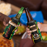 Vanuatu 46th Year Anniversary 4 in 1 Can Cooler Tumbler Tamtam Slit Drums Long God Yumi Stanap LT9 - Polynesian Pride