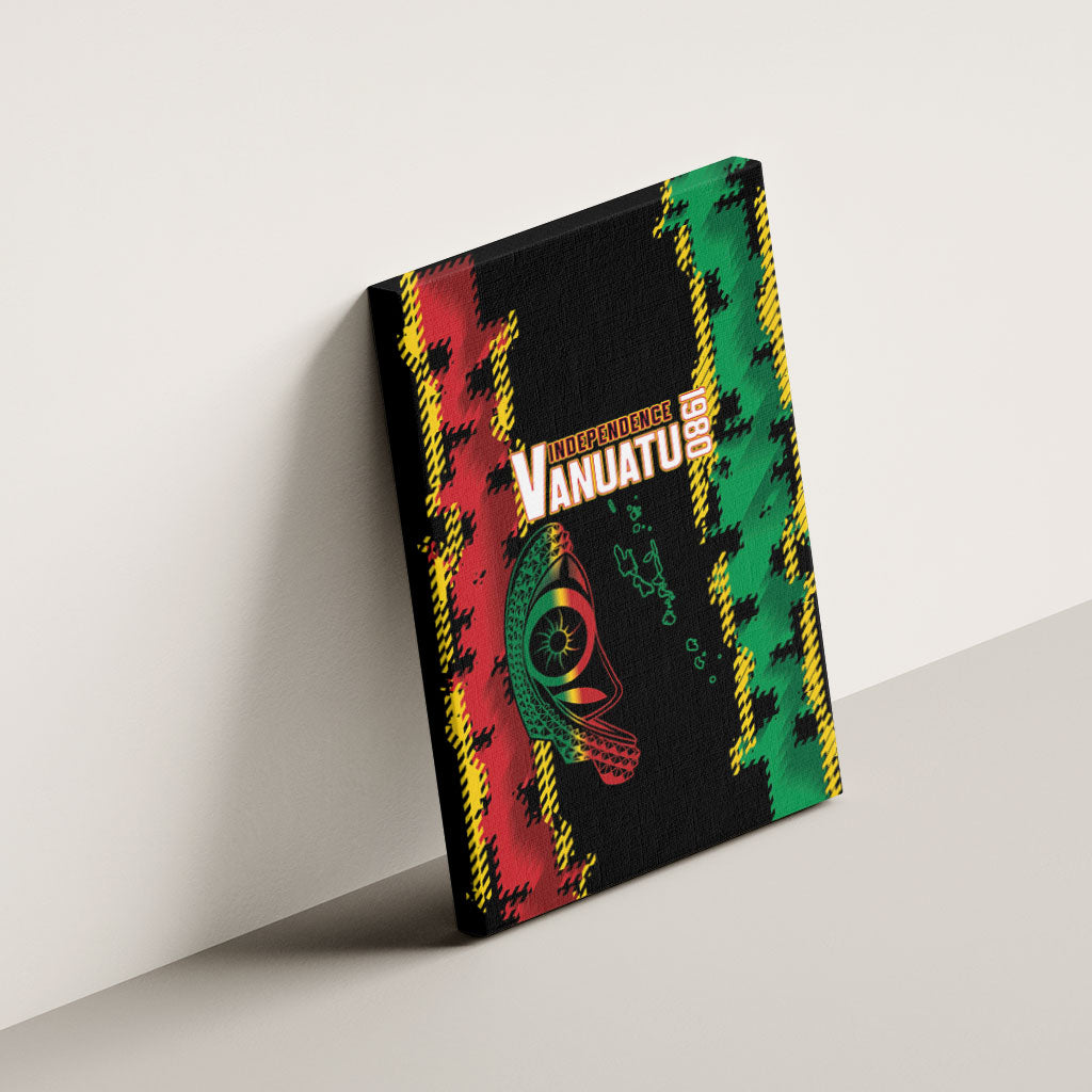 Vanuatu 46th Year Anniversary Canvas Wall Art Tamtam Slit Drums Long God Yumi Stanap