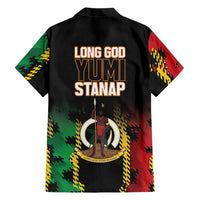 Vanuatu 46th Year Anniversary Family Matching Mermaid Dress and Hawaiian Shirt Tamtam Slit Drums Long God Yumi Stanap