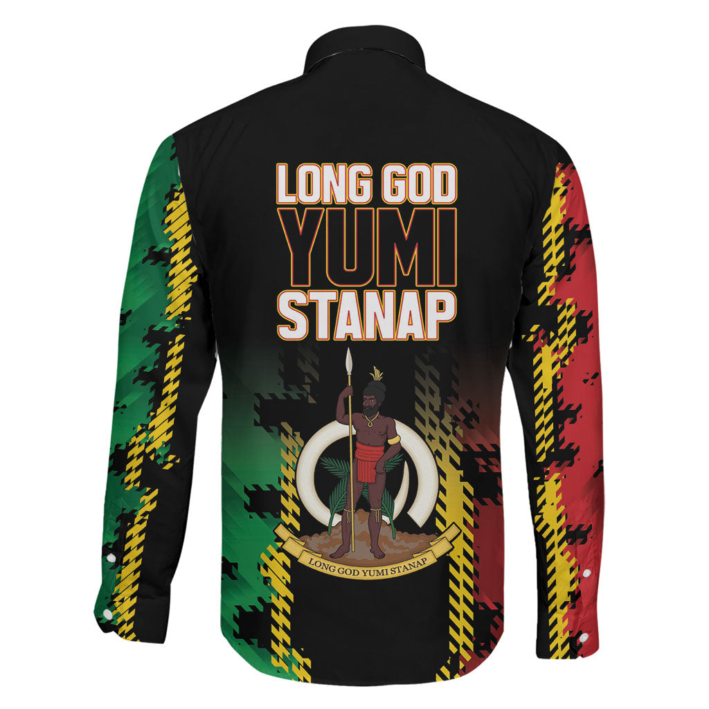 Vanuatu 46th Year Anniversary Family Matching Puletasi and Hawaiian Shirt Tamtam Slit Drums Long God Yumi Stanap