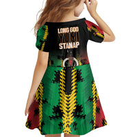 Vanuatu 46th Year Anniversary Family Matching Tank Maxi Dress and Hawaiian Shirt Tamtam Slit Drums Long God Yumi Stanap