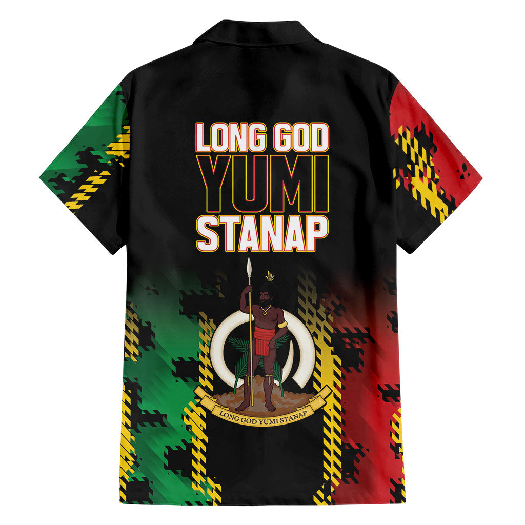 Vanuatu 46th Year Anniversary Family Matching Tank Maxi Dress and Hawaiian Shirt Tamtam Slit Drums Long God Yumi Stanap