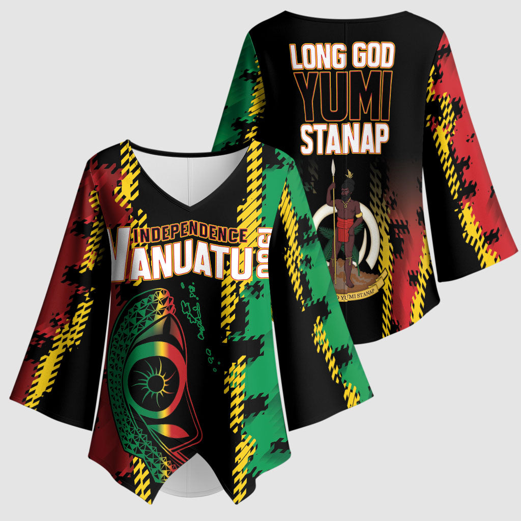 Vanuatu 46th Year Anniversary Kimono Sleeve Blouse Tamtam Slit Drums Long God Yumi Stanap