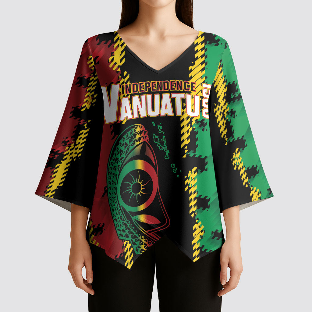 Vanuatu 46th Year Anniversary Kimono Sleeve Blouse Tamtam Slit Drums Long God Yumi Stanap