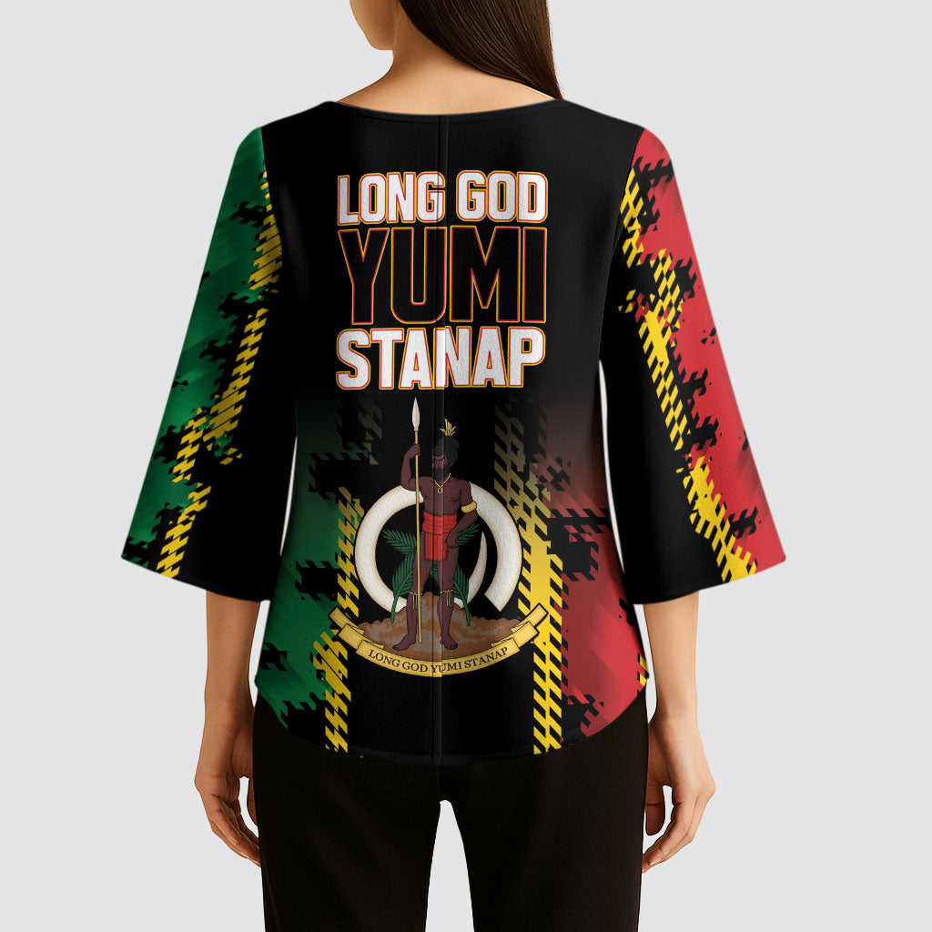 Vanuatu 46th Year Anniversary Kimono Sleeve Blouse Tamtam Slit Drums Long God Yumi Stanap