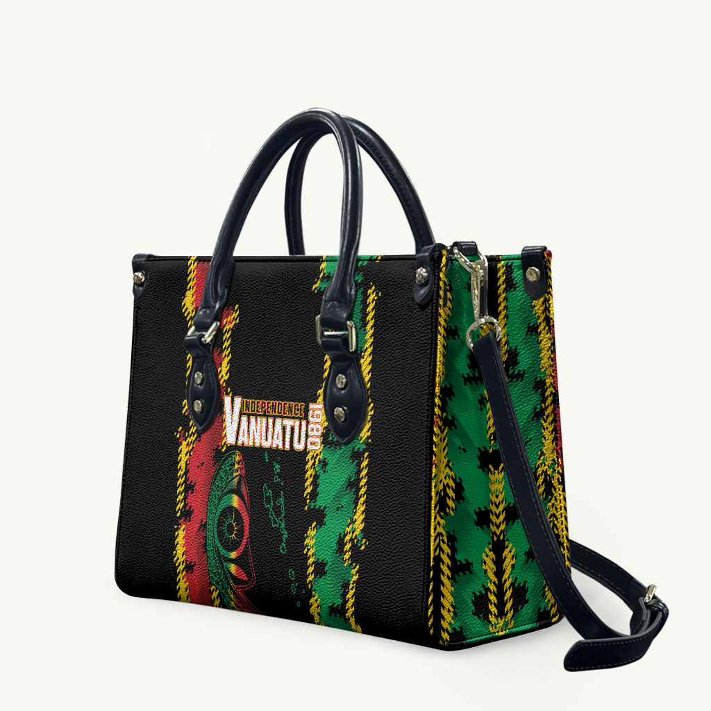 Vanuatu 46th Year Anniversary Leather Bag Tamtam Slit Drums Long God Yumi Stanap