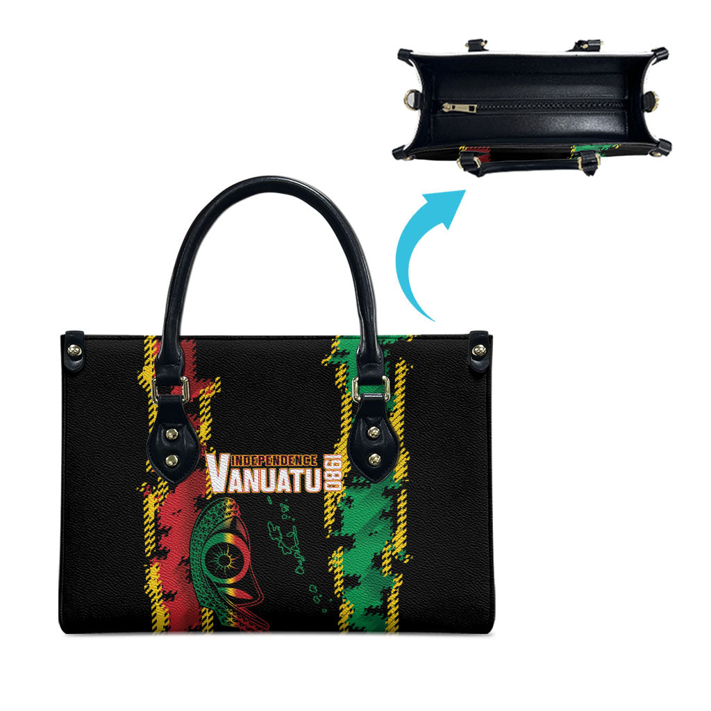 Vanuatu 46th Year Anniversary Leather Bag Tamtam Slit Drums Long God Yumi Stanap