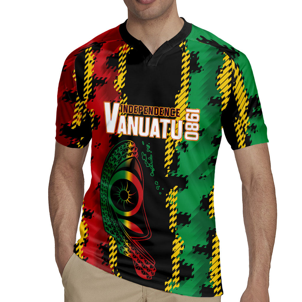 Vanuatu 46th Year Anniversary Rugby Jersey Tamtam Slit Drums Long God Yumi Stanap