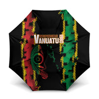 Vanuatu 46th Year Anniversary Umbrella Tamtam Slit Drums Long God Yumi Stanap LT9 One Size Folded 11.42 inch Opened Diameter 37.4 inch Black - Polynesian Pride