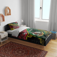Vanuatu 46th Year Anniversary Bedding Set Vintage Grunge Vanuatu Flag Heritage