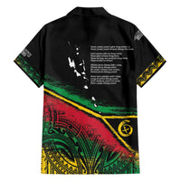 Vanuatu 46th Year Anniversary Family Matching Puletasi and Hawaiian Shirt Vintage Grunge Vanuatu Flag Heritage