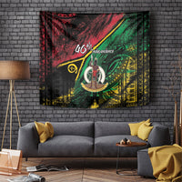 Vanuatu 46th Year Anniversary Tapestry Vintage Grunge Vanuatu Flag Heritage