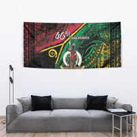 Vanuatu 46th Year Anniversary Tapestry Vintage Grunge Vanuatu Flag Heritage