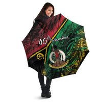 Vanuatu 46th Year Anniversary Umbrella Vintage Grunge Vanuatu Flag Heritage LT9 - Polynesian Pride