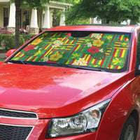 Hawaii Kanaka Maoli Hibiscus Auto Sun Shade Hawaiian Flag Motif