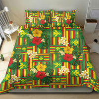 Hawaii Kanaka Maoli Hibiscus Bedding Set Hawaiian Flag Motif