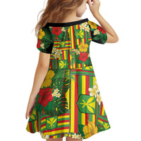 Hawaii Kanaka Maoli Hibiscus Family Matching Mermaid Dress and Hawaiian Shirt Hawaiian Flag Motif
