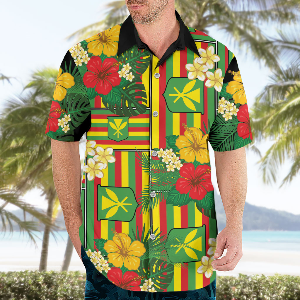 Hawaii Kanaka Maoli Hibiscus Hawaiian Shirt Hawaiian Flag Motif