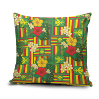 Hawaii Kanaka Maoli Hibiscus Pillow Cover Hawaiian Flag Motif