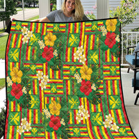 Hawaii Kanaka Maoli Hibiscus Quilt Hawaiian Flag Motif