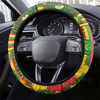 Hawaii Kanaka Maoli Hibiscus Steering Wheel Cover Hawaiian Flag Motif