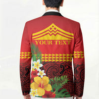 Hawaii Ku Kia'i Mauna Personalized Blazer Hibiscus Kakau Pattern