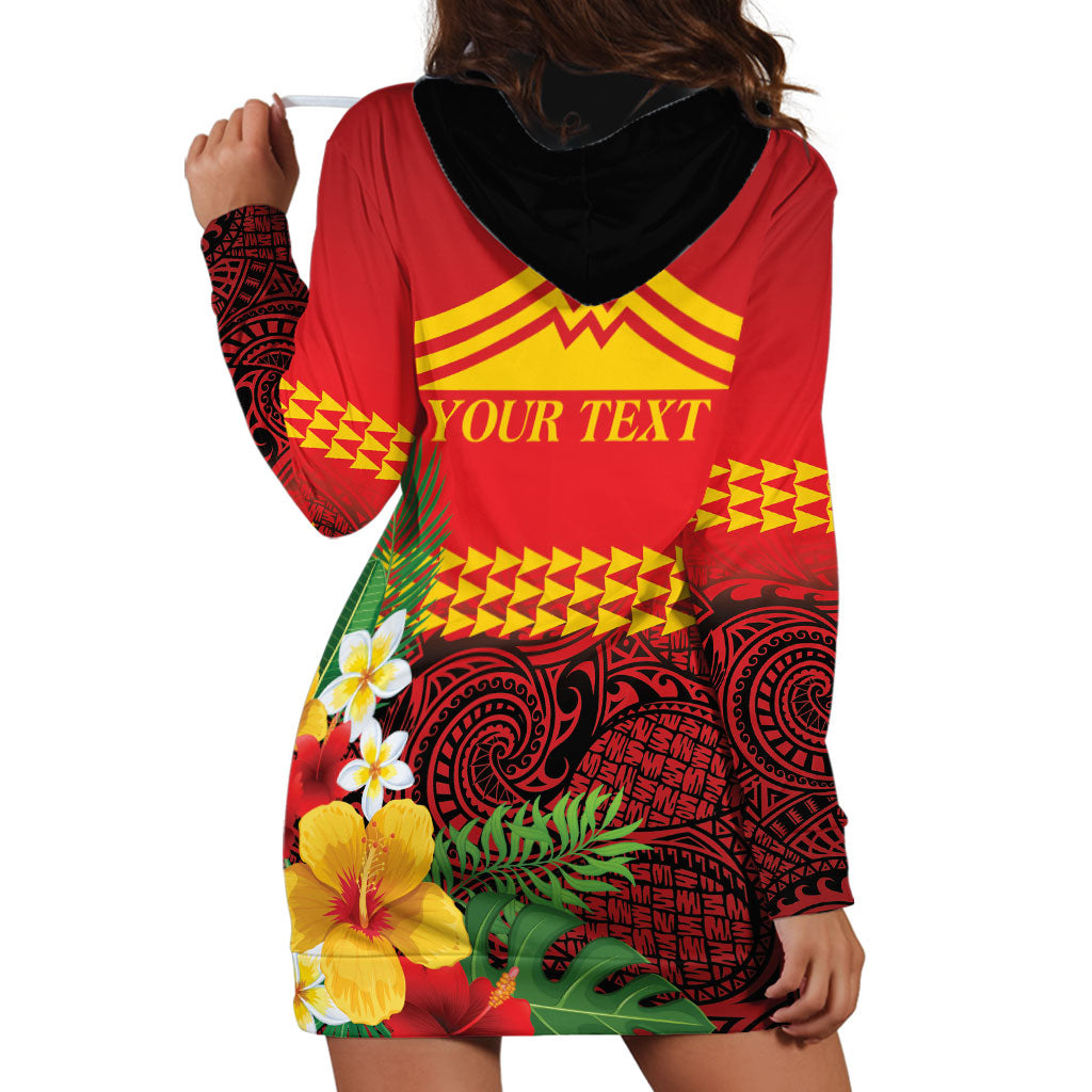 Hawaii Ku Kia'i Mauna Personalized Hoodie Dress Hibiscus Kakau Pattern