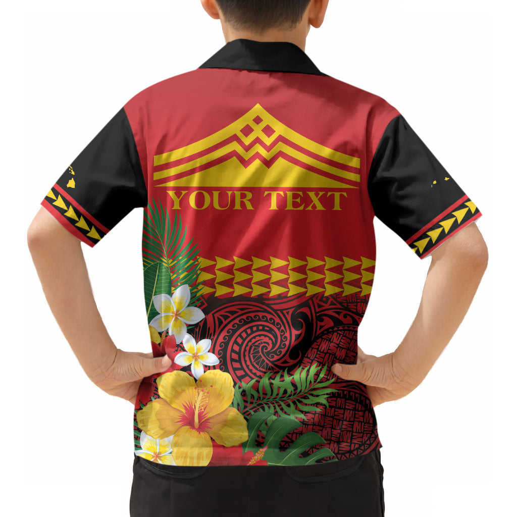 Hawaii Ku Kia'i Mauna Personalized Kid Hawaiian Shirt Hibiscus Kakau Pattern LT9 - Polynesian Pride