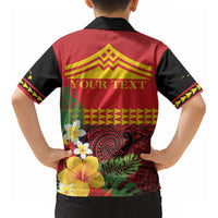 Hawaii Ku Kia'i Mauna Personalized Kid Hawaiian Shirt Hibiscus Kakau Pattern LT9 - Polynesian Pride