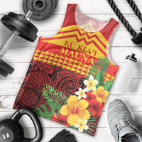 Hawaii Ku Kia'i Mauna Personalized Men Tank Top Hibiscus Kakau Pattern