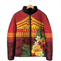 Hawaii Ku Kia'i Mauna Personalized Padded Jacket Hibiscus Kakau Pattern