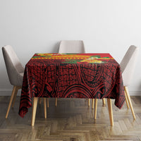 Hawaii Ku Kia'i Mauna Tablecloth Hibiscus Kakau Pattern