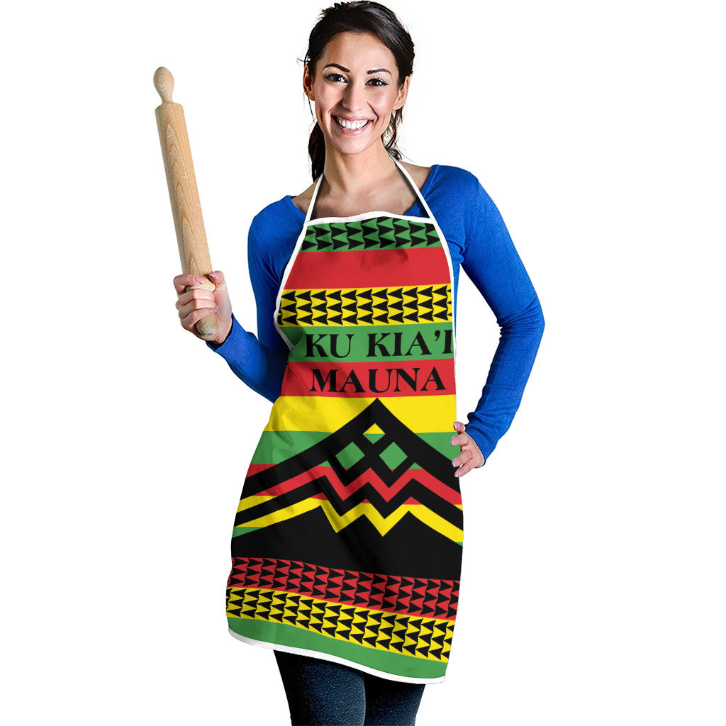 Hawaii Ku Kia'i Mauna Apron Hawaiian Kanaka Maoli Motif