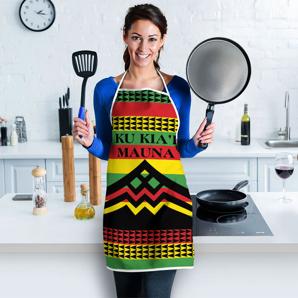 Hawaii Ku Kia'i Mauna Apron Hawaiian Kanaka Maoli Motif