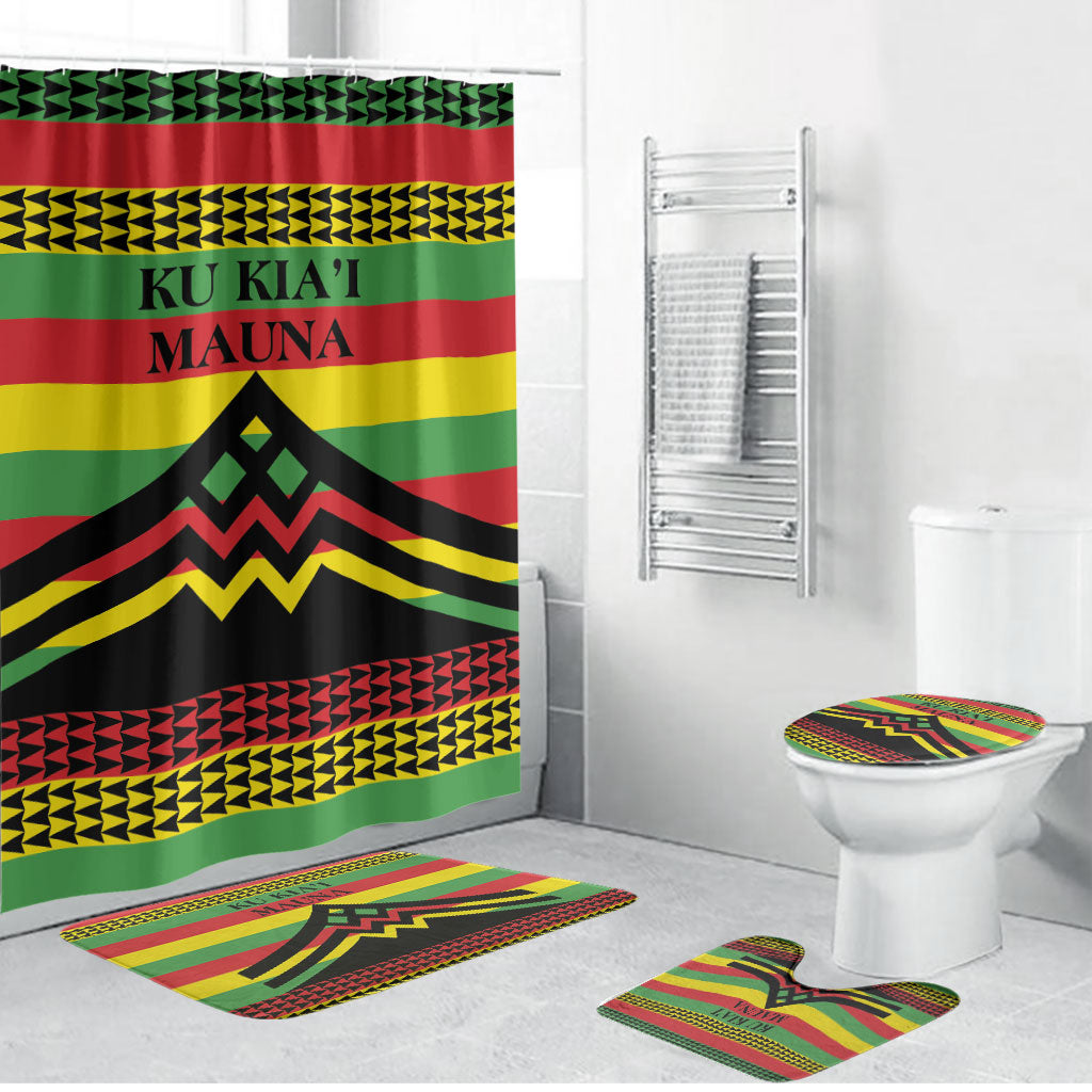 Hawaii Ku Kia'i Mauna Bathroom Set Hawaiian Kanaka Maoli Motif