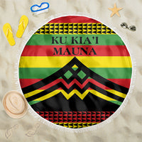 Hawaii Ku Kia'i Mauna Beach Blanket Hawaiian Kanaka Maoli Motif