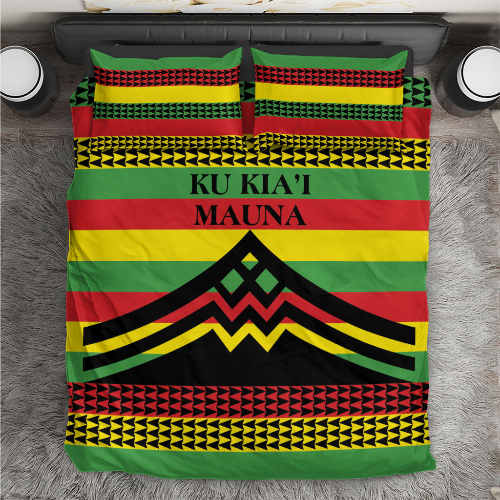 Hawaii Ku Kia'i Mauna Bedding Set Hawaiian Kanaka Maoli Motif