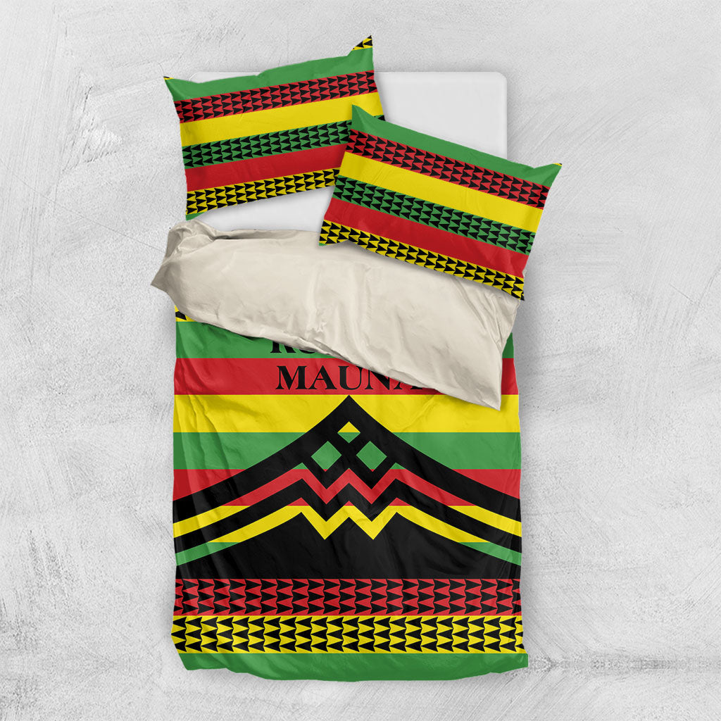 Hawaii Ku Kia'i Mauna Bedding Set Hawaiian Kanaka Maoli Motif
