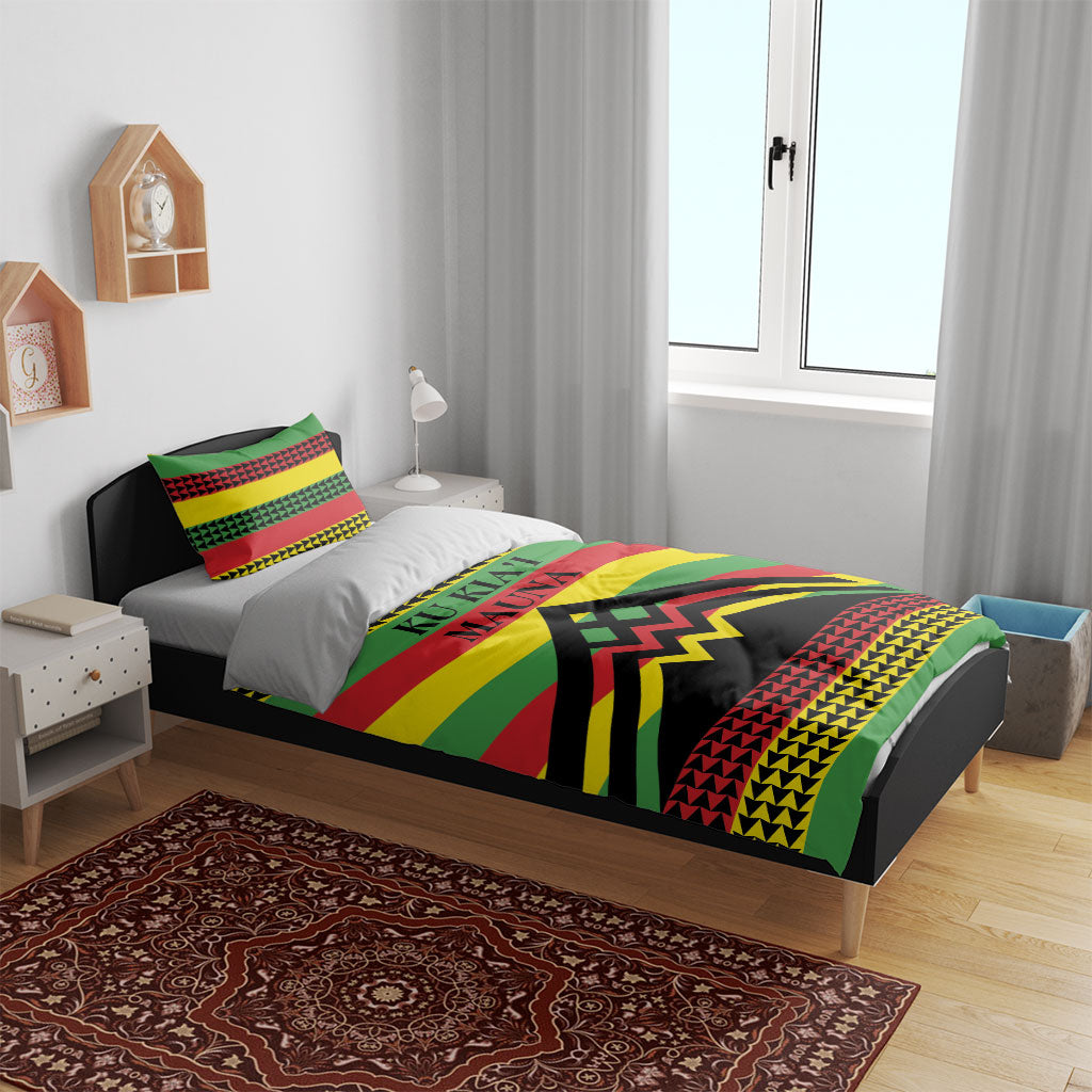 Hawaii Ku Kia'i Mauna Bedding Set Hawaiian Kanaka Maoli Motif
