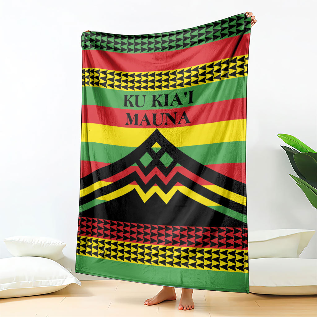 Hawaii Ku Kia'i Mauna Blanket Hawaiian Kanaka Maoli Motif