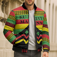 Hawaii Ku Kia'i Mauna Personalized Bomber Puffer Jacket Hawaiian Kanaka Maoli Motif