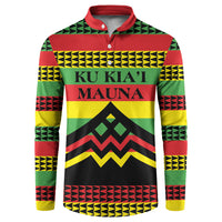 Hawaii Ku Kia'i Mauna Personalized Button Sweatshirt Hawaiian Kanaka Maoli Motif