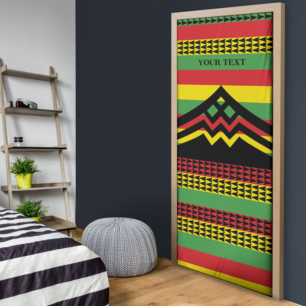 Hawaii Ku Kia'i Mauna Personalized Door Cover Hawaiian Kanaka Maoli Motif