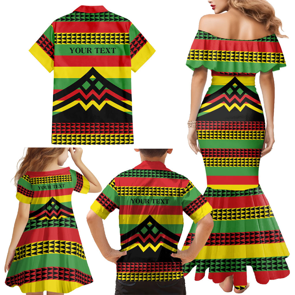 Hawaii Ku Kia'i Mauna Personalized Family Matching Mermaid Dress and Hawaiian Shirt Hawaiian Kanaka Maoli Motif