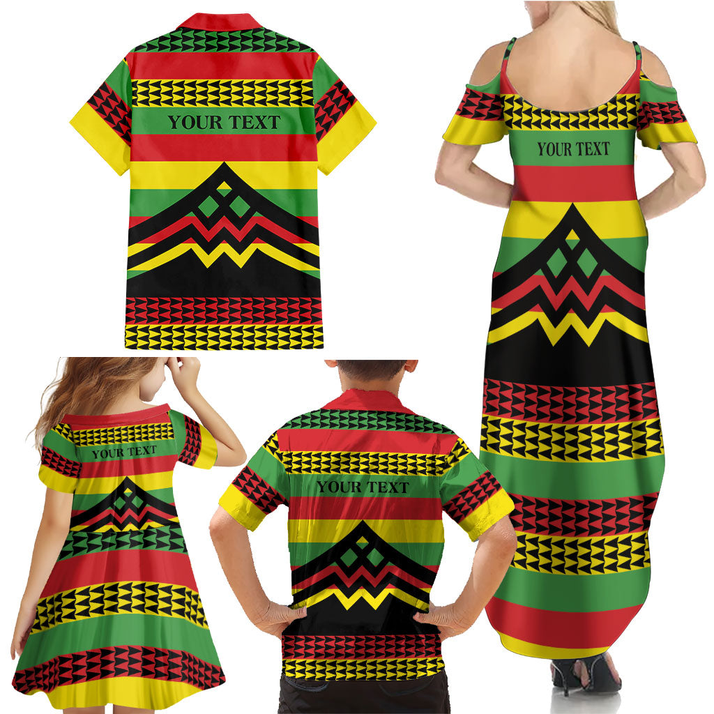 Hawaii Ku Kia'i Mauna Personalized Family Matching Summer Maxi Dress and Hawaiian Shirt Hawaiian Kanaka Maoli Motif