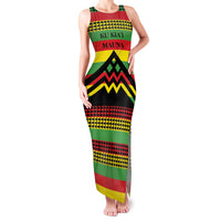 Hawaii Ku Kia'i Mauna Personalized Family Matching Tank Maxi Dress and Hawaiian Shirt Hawaiian Kanaka Maoli Motif