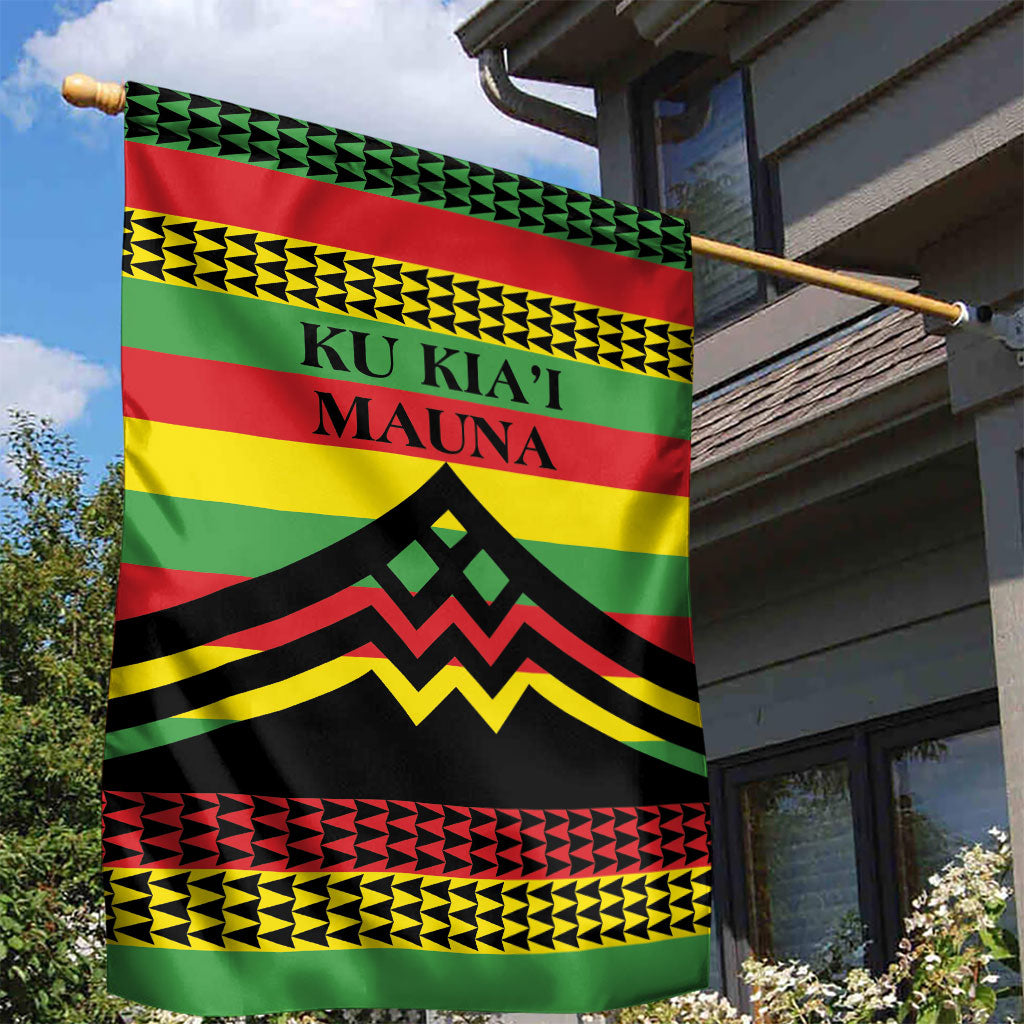 Hawaii Ku Kia'i Mauna Garden Flag Hawaiian Kanaka Maoli Motif