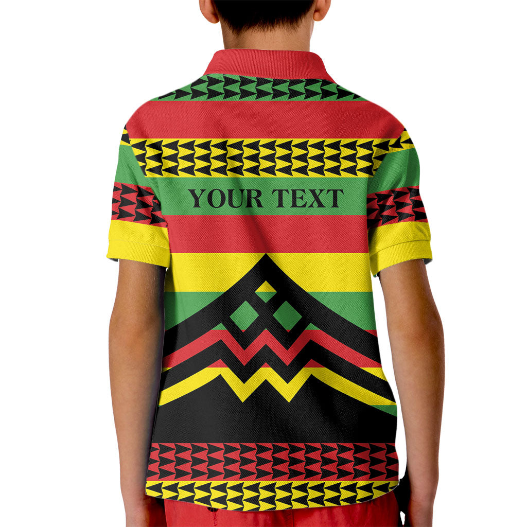Hawaii Ku Kia'i Mauna Personalized Kid Polo Shirt Hawaiian Kanaka Maoli Motif