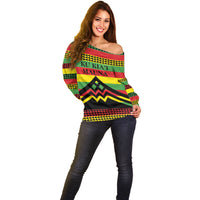 Hawaii Ku Kia'i Mauna Personalized Off Shoulder Sweater Hawaiian Kanaka Maoli Motif
